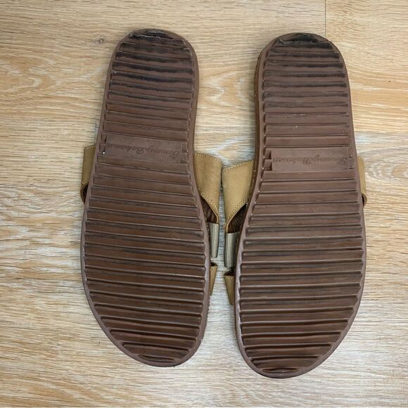 Tommy Bahama Ruggero Men’s Leather Slide Brown Sandals - Picture 10 of 12